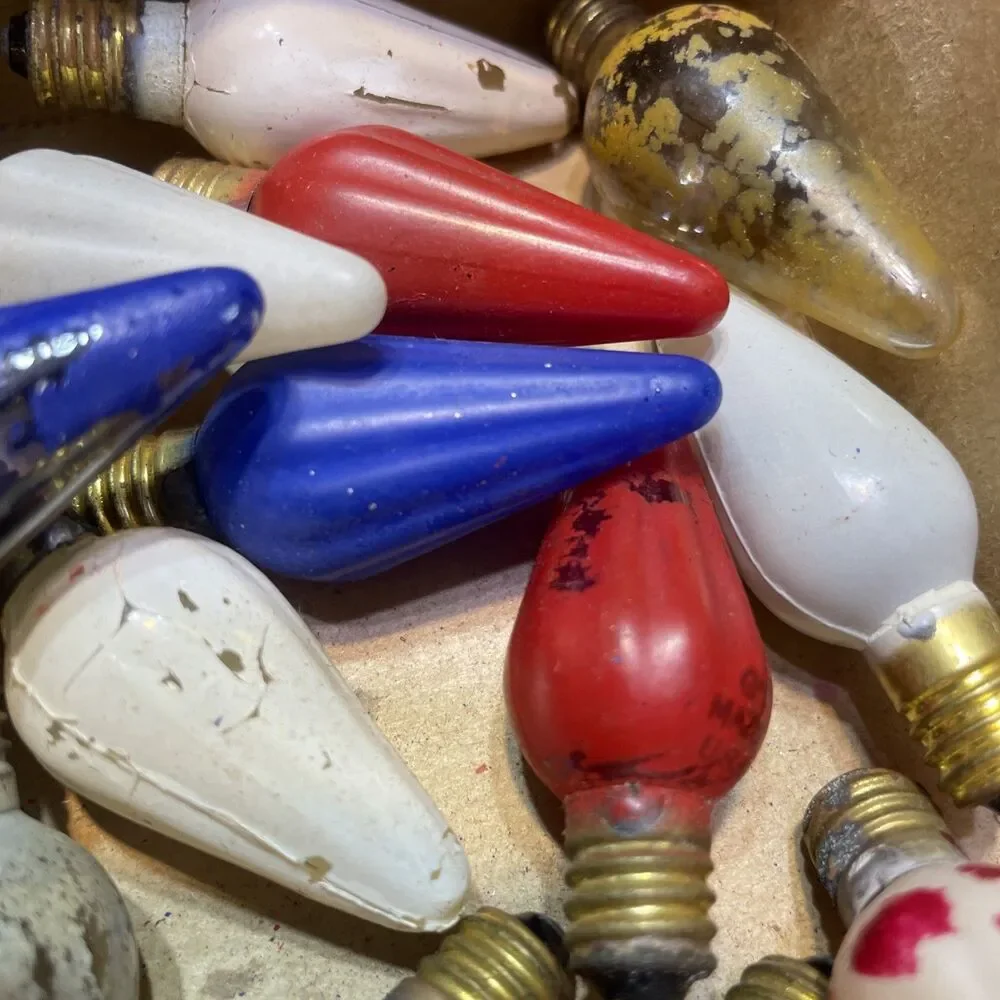 Vintage GE C6 Christmas Light Bulbs Working 30 PCs